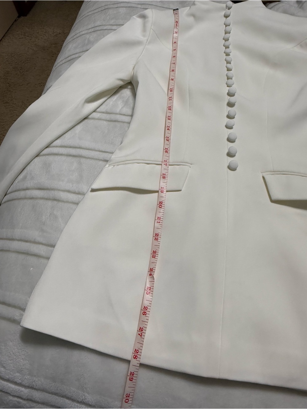 Mew Mews Hornfels Single Breasted Blazer Mini Dress in White Small - Picture 13 of 14